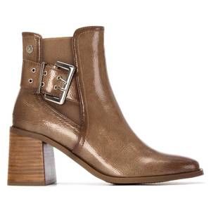 NEW XTI women's 144315 ankle heel booties in beige